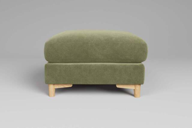 Fusion - Footstool (Medium), Cotton Blend / Jade - image 1