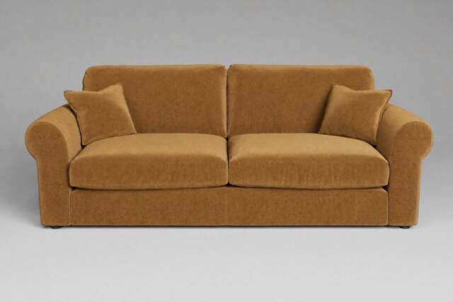 Mellow - 4.5 Seater Sofa, Luxe Woven Velvet / Old Gold