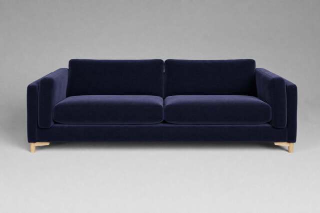 Fusion - 4.5 Seater Sofa, Soft Touch Velvet / Midnight Blue
