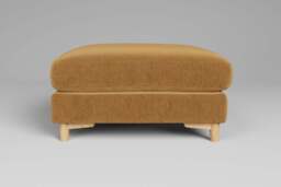 Fusion - Footstool (Large), Luxe Woven Velvet / Old Gold