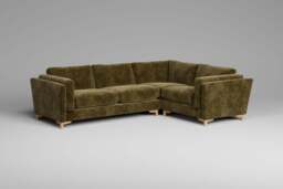 Fusion - Small Corner Sofa, Soft Woven Chenille / Olive - thumbnail 2