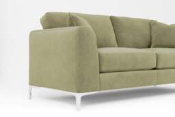melody - 3 Seater Sofa, Cotton Blend / Jade - thumbnail 3