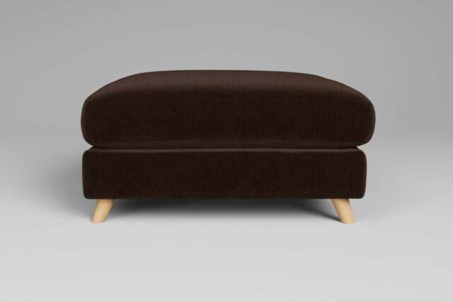 7th Heaven Midi - Footstool (Large), Luxe Woven Velvet / Chocolate