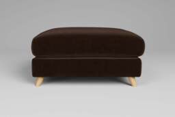 7th Heaven Midi - Footstool (Large), Luxe Woven Velvet / Chocolate
