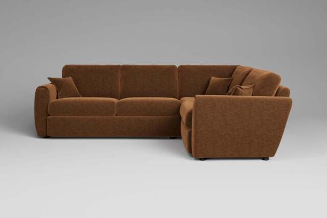 Tranquil - Small Corner Sofa, Plush Chenille / Maple - image 1