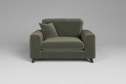 Serenity - Loveseat, Luxe Woven Velvet / Pine - thumbnail 1