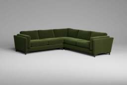 Fusion - Large Corner Sofa, Soft Touch Velvet / Avocado - thumbnail 3