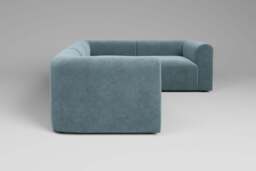 Aura - 4 Piece - Rearrangeable Modular Sofa, Cotton Blend / Topaz - thumbnail 2