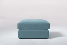 Large Storage Stool, Soft Touch Velvet / Sea Green