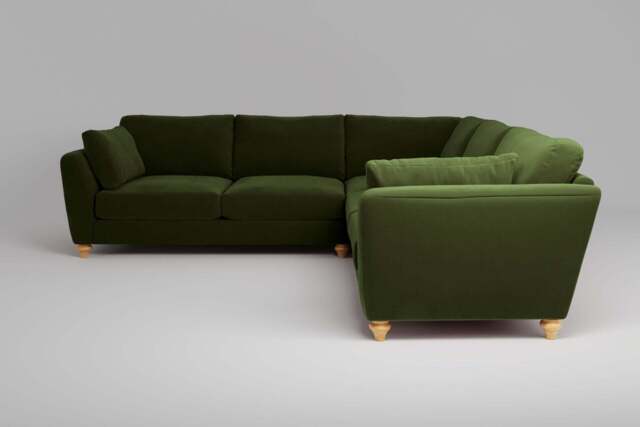 Daydream - Large Corner Sofa, Soft Touch Velvet / Avocado - image 1
