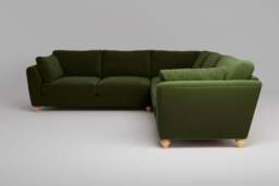 Daydream  -  Large Corner Sofa, Soft Touch Velvet / Avocado - thumbnail 1