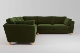 Daydream  -  Large Corner Sofa, Soft Touch Velvet / Avocado - thumbnail 2