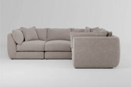 Utopia - 5 Piece - Rearrangeable Modular Sofa, Boucle / Mink / Casual Trim - thumbnail 1