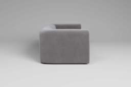 Aura - 2 Piece - Rearrangeable Modular Sofa, Brushed Wool Feel / Pewter - thumbnail 2