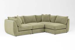 Utopia - 4 Piece Open End - Rearrangeable Modular Sofa, Soft Touch Velvet / Cinnamon / Casual Trim - thumbnail 5