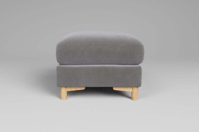 Fusion - Footstool (Small), Brushed Wool Feel / Pewter - image 1
