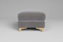 Fusion - Footstool (Small), Brushed Wool Feel / Pewter - thumbnail 1