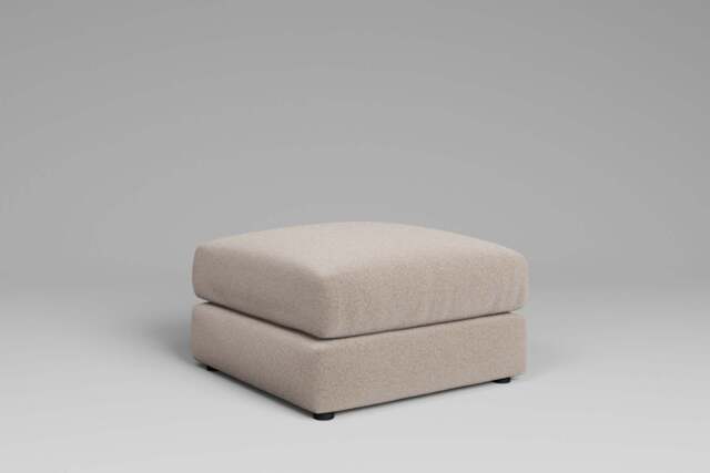 Utopia - Footstool - Rearrangeable Modular Sofa, Basket Weave / Sand / Tailored Trim - image 1