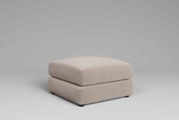 Utopia - Footstool - Rearrangeable Modular Sofa, Basket Weave / Sand / Tailored Trim