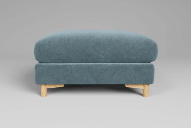 Fusion - Footstool (Large), Cotton Blend / Topaz - image 1