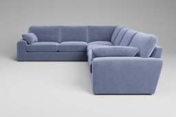 7th Heaven Maxi - Extra Large Corner Sofa, Brushed Wool Feel / Denim