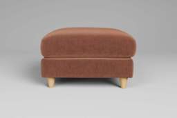 Cloud Nine - Footstool (Medium), Luxe Woven Velvet / Apricot - thumbnail 1