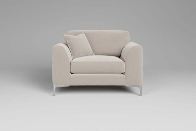 melody - Loveseat, Plush Chenille / Chalk - image 1