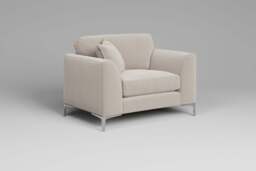 melody - Loveseat, Plush Chenille / Chalk - thumbnail 2