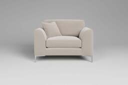 melody - Loveseat, Plush Chenille / Chalk