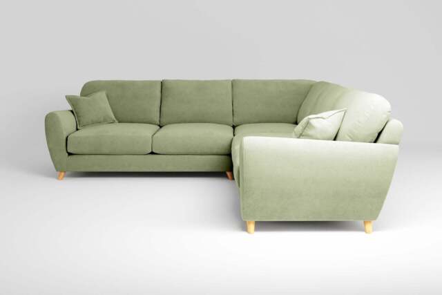 Cloud Nine - Large Corner Sofa, Brushed Wool Feel / Sage - image 1