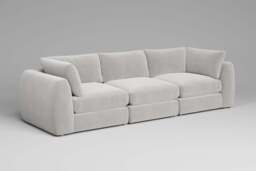 Zen - 3 Piece - Rearrangeable Modular Sofa, Brushed Wool Feel / Whisper / Standard Back Cushions - thumbnail 5