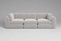 Zen - 3 Piece - Rearrangeable Modular Sofa, Brushed Wool Feel / Whisper / Standard Back Cushions - thumbnail 4