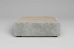 Zen - Coffee Table - Rearrangeable Modular Sofa, Walnut / Soft Woven Chenille / Pure - thumbnail 2