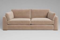 Muse - 4.5 Seater Sofa, Soft Touch Velvet / Soft Mink - thumbnail 1