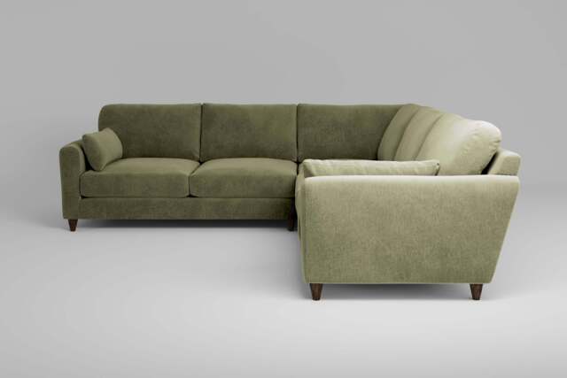 7th Heaven Midi - Large Corner Sofa, Cotton Blend / Jade - image 1