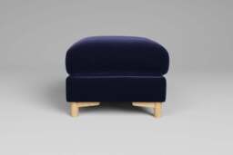 Fusion - Footstool (Small), Soft Touch Velvet / Midnight Blue