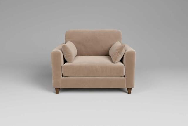 7th Heaven Midi - Loveseat, Soft Touch Velvet / Soft Mink - image 1