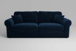 Mellow - 4 Seater Sofa, Soft Touch Velvet / Royal Blue