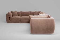Utopia - 6 Piece - Rearrangeable Modular Sofa, Cotton Blend / Chai / Casual Trim - thumbnail 1