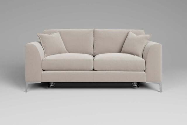 melody - 3 Seater Sofa Bed, Plush Chenille / Chalk - image 1