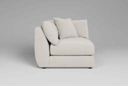 Utopia - All-in-one - Corner, left & right arm - Rearrangeable Modular Sofa, Luxe Woven Velvet / Snow / Casual Trim - thumbnail 3