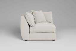 Utopia - All-in-one - Corner, left & right arm - Rearrangeable Modular Sofa, Luxe Woven Velvet / Snow / Casual Trim - thumbnail 1