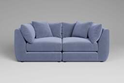 Utopia - 2 Piece - Rearrangeable Modular Sofa, Brushed Wool Feel / Denim / Tailored Trim - thumbnail 5