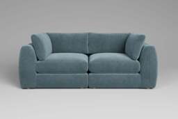 Zen - 2 Piece - Rearrangeable Modular Sofa, Cotton Blend / Topaz / Standard Back Cushions - thumbnail 4