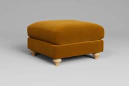 Serenity - Footstool (Medium), Soft Touch Velvet / Saffron - thumbnail 2