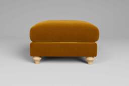 Serenity - Footstool (Medium), Soft Touch Velvet / Saffron