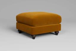 Serenity - Footstool (Medium), Soft Touch Velvet / Saffron - thumbnail 4