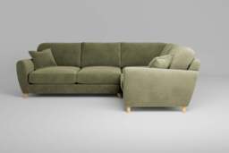 Cloud Nine - Small Corner Sofa, Cotton Blend / Jade - thumbnail 1