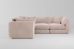 Utopia - 4 Piece - Rearrangeable Modular Sofa, Cotton Blend / Bisque / Casual Trim - thumbnail 2