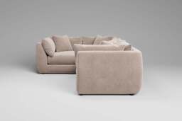 Utopia - 4 Piece - Rearrangeable Modular Sofa, Cotton Blend / Bisque / Casual Trim - thumbnail 5